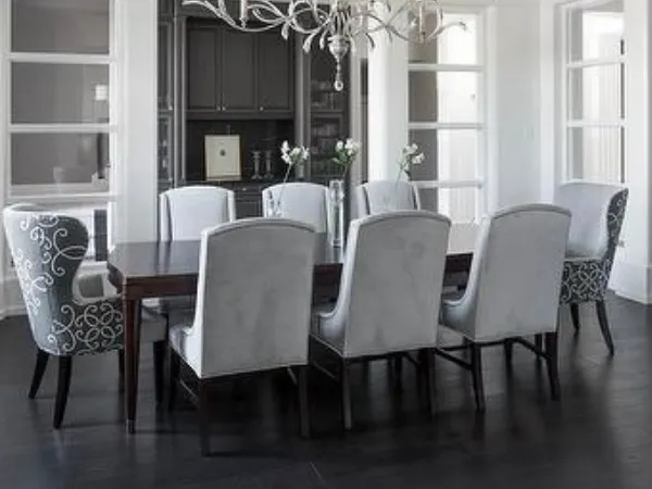 Dark Wood Floor Dining Room Ideas 