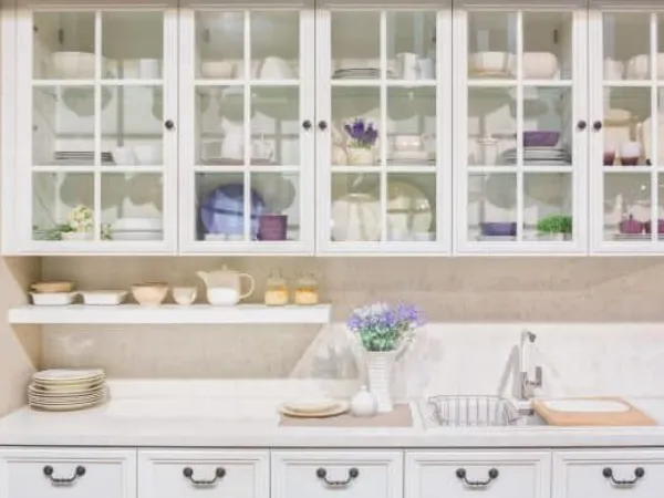 How to Style Glass Kitchen Cabinets