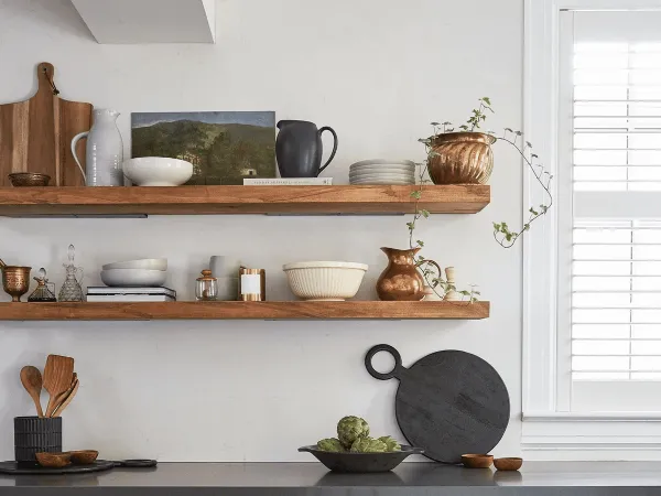 How To Decorate Floating Shelves In Kitchen?